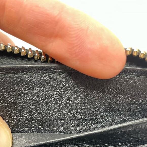 Gucci GG Monogram Guccissima Black Leather Zip Around Long Card Wallet Clutch - Picture 15 of 16